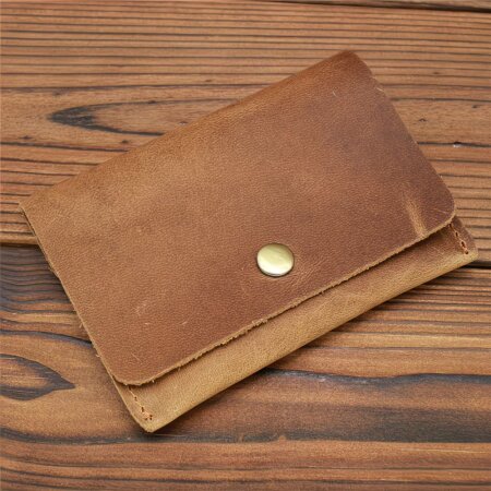 ნატურალური ტყავის ხელნაკეთი საფულე