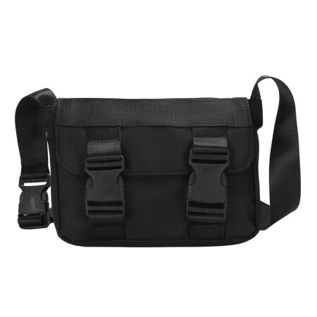 მხარზე გადასაკიდი, ორი საკეტით (შავი)